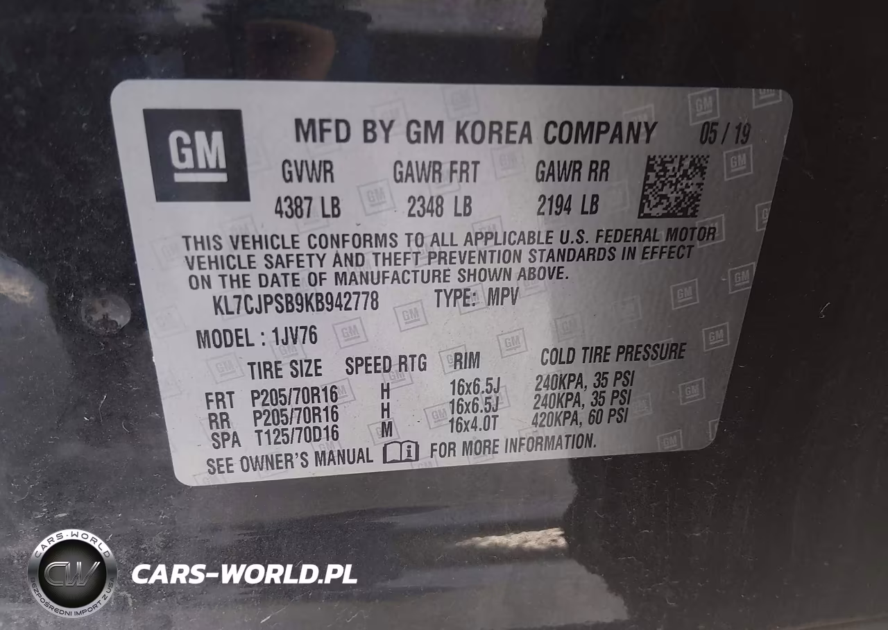 2019 Chevrolet Trax Lt VIN:KL7CJPSB9KB942778 - 9