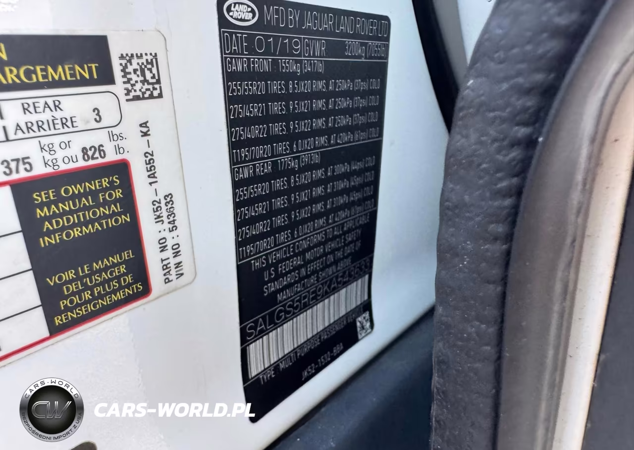 2019 Land Rover Range Rover Supercharged VIN:SALGS5RE9KA543633 - 9