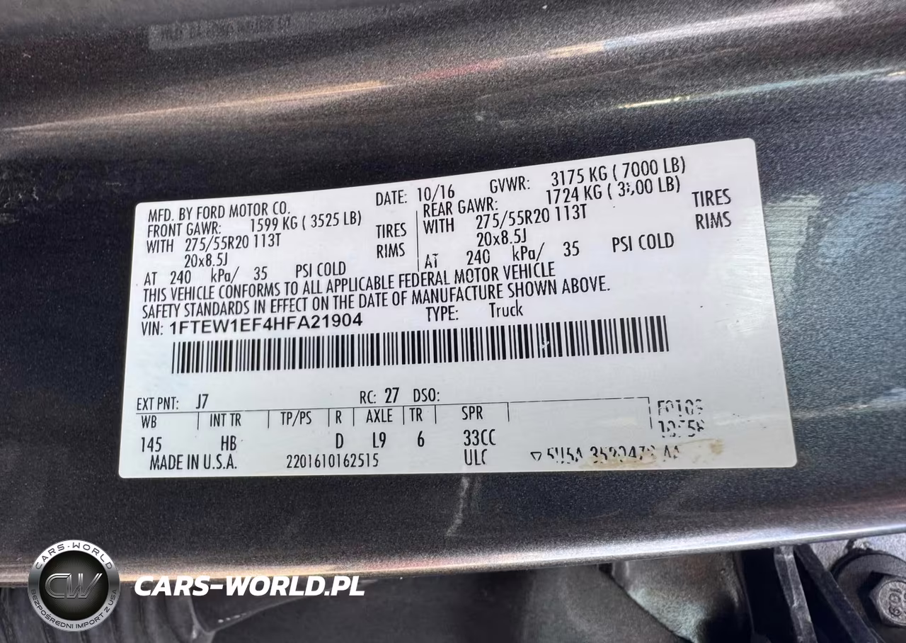 2017 Ford F150 Supercrew VIN:1FTEW1EF4HFA21904 - 9