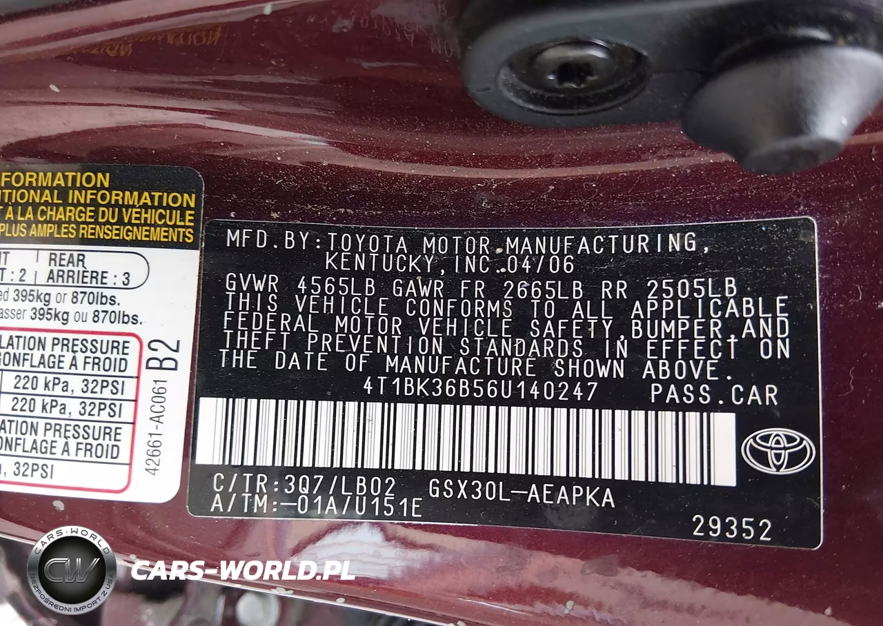 2006 Toyota Avalon Limited VIN:4T1BK36B56U140247 - 9