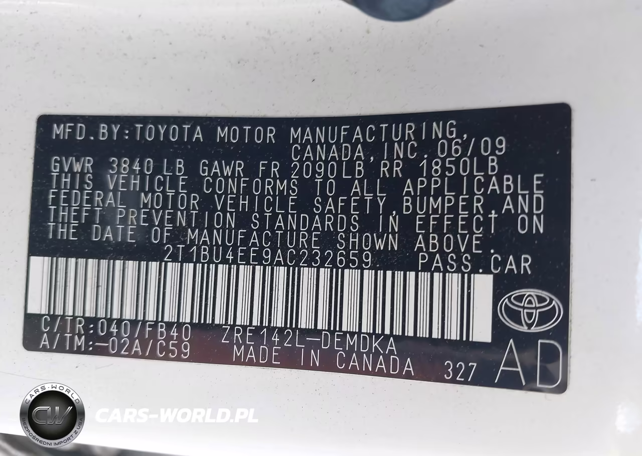 2010 Toyota Corolla VIN:2T1BU4EE9AC232659 - 9
