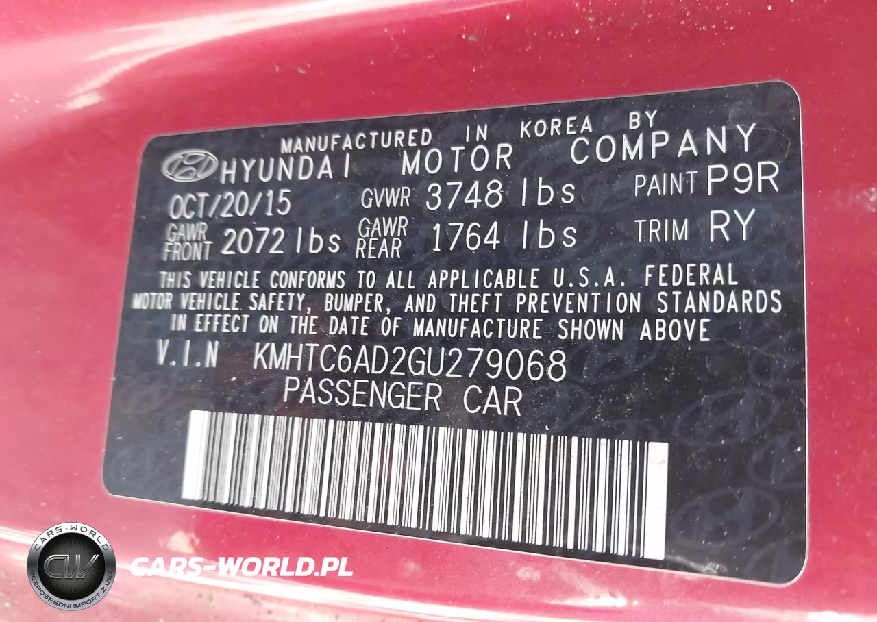 2016 Hyundai Veloster VIN:KMHTC6AD2GU279068 - 9