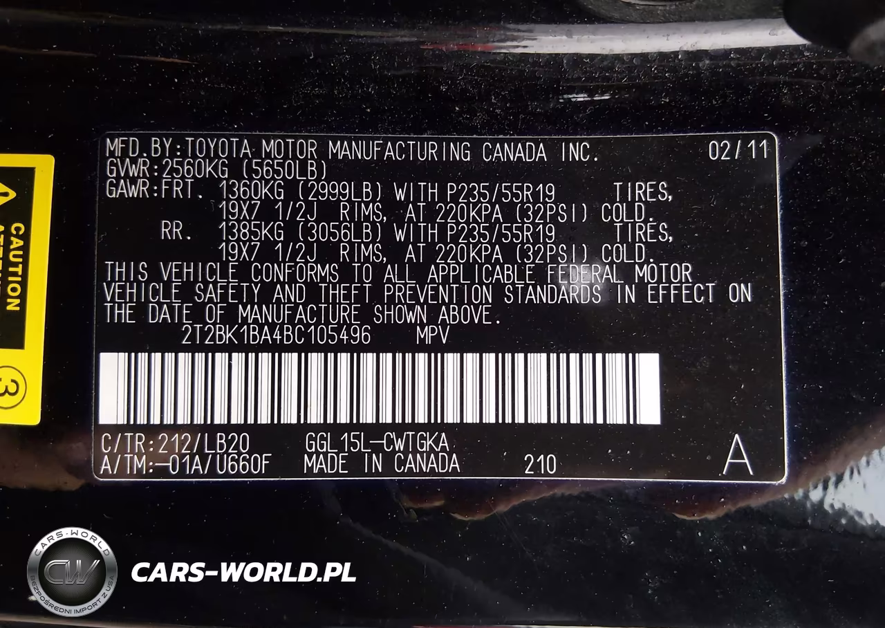 2011 Lexus Rx 350 VIN:2T2BK1BA4BC105496 - 9