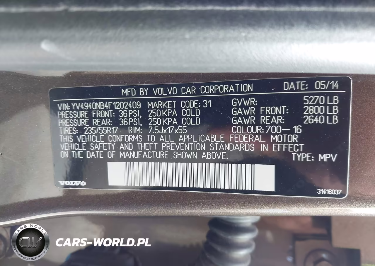 2015 Volvo Xc70 3.2 Premier VIN:YV4940NB4F1202409 - 9