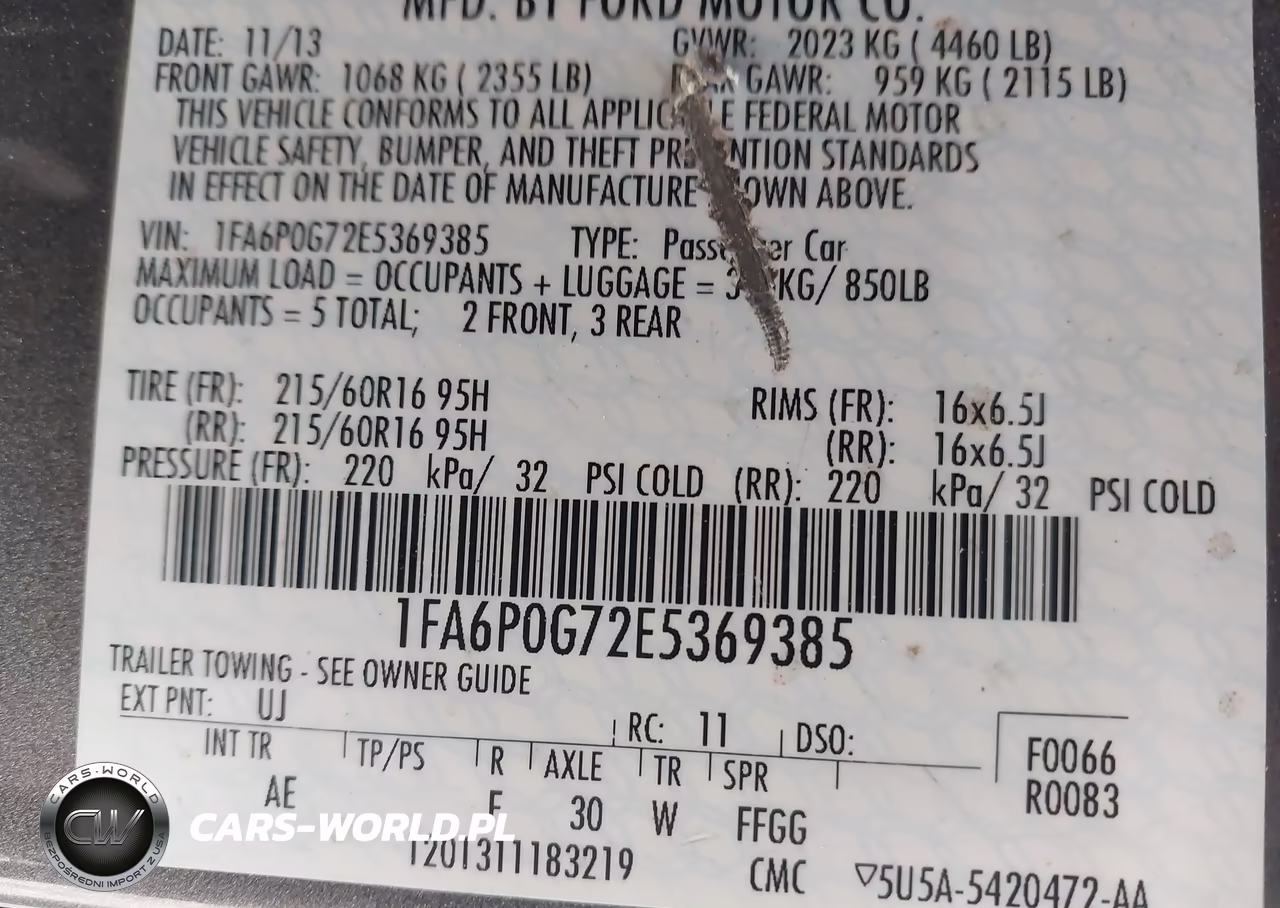 2014 Ford Fusion S VIN:1FA6P0G72E5369385 - 9