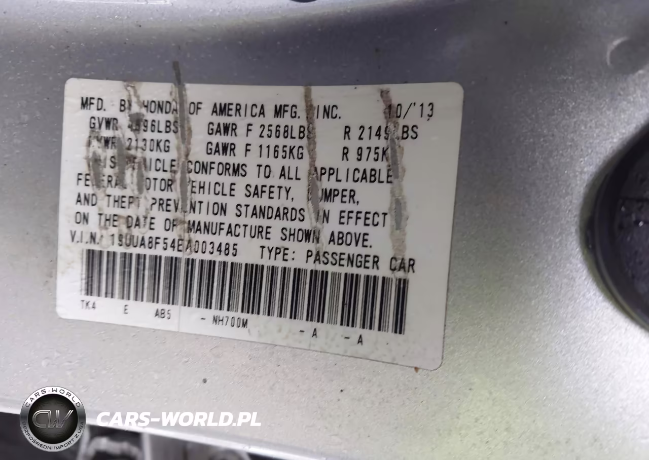 2014 Acura Tl 3.5 VIN:19UUA8F54EA003485 - 9