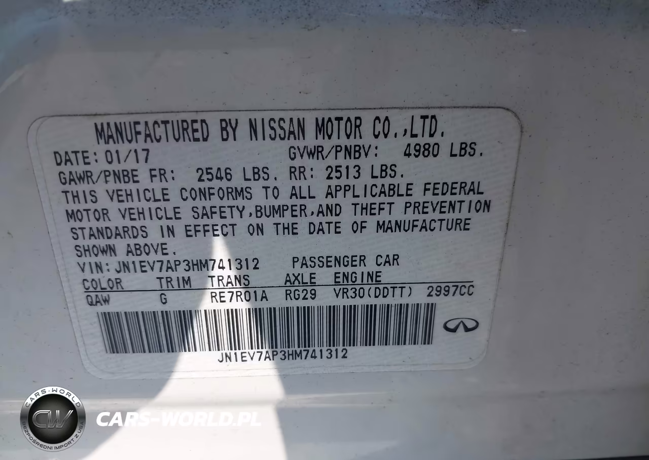 2017 Infiniti Q50 3.0T Premium VIN:JN1EV7AP3HM741312 - 9