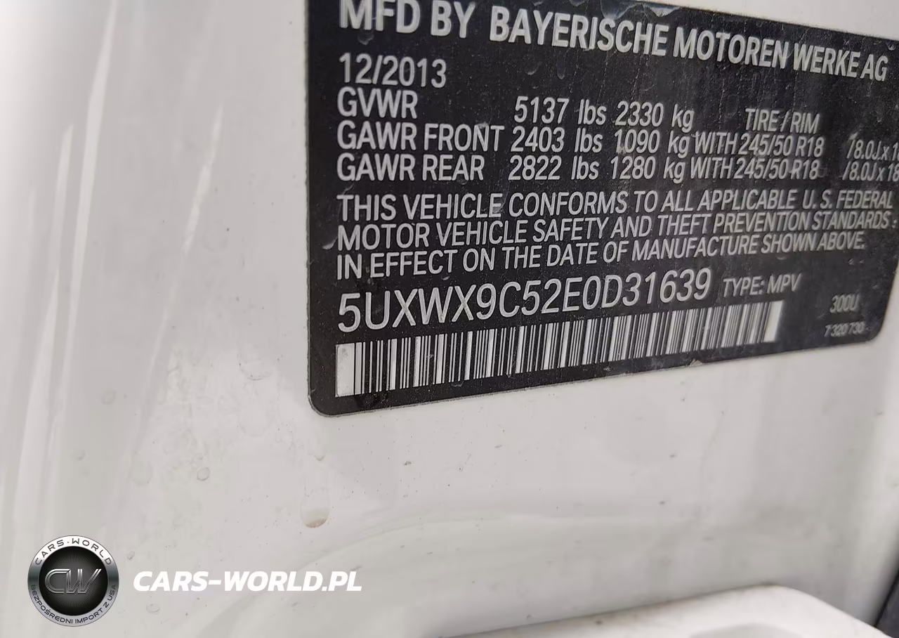 2014 BMW X3 xDrive28I VIN:5UXWX9C52E0D31639 - 9