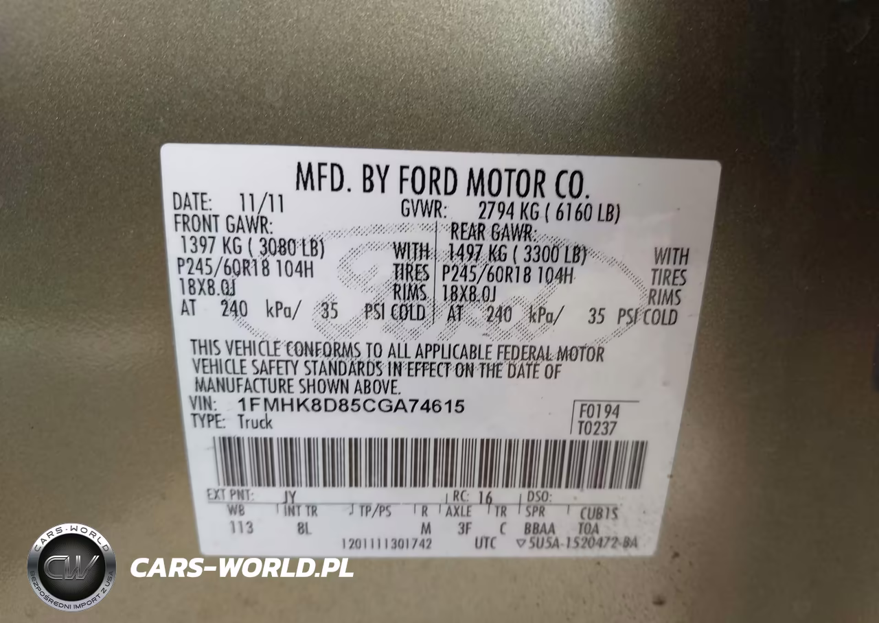 2012 Ford Explorer Xlt VIN:1FMHK8D85CGA74615 - 9