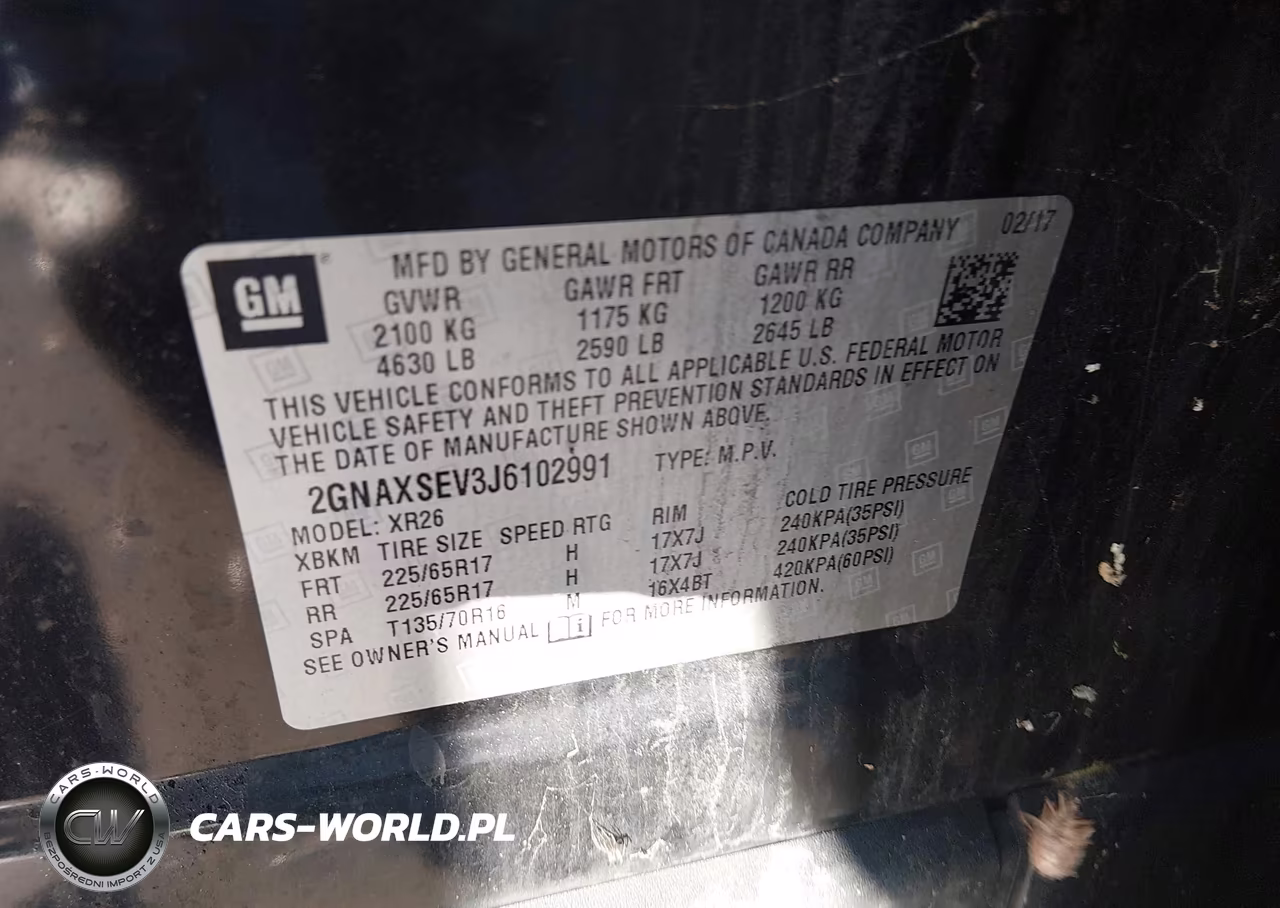 2018 Chevrolet Equinox Lt VIN:2GNAXSEV3J6102991 - 9