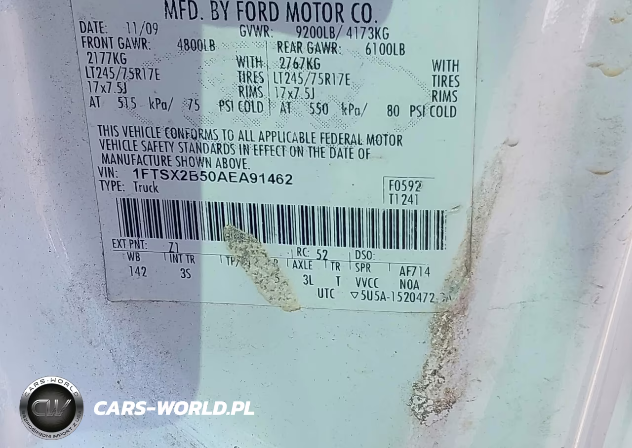 2010 Ford F-250 Xl VIN:1FTSX2B50AEA91462 - 9