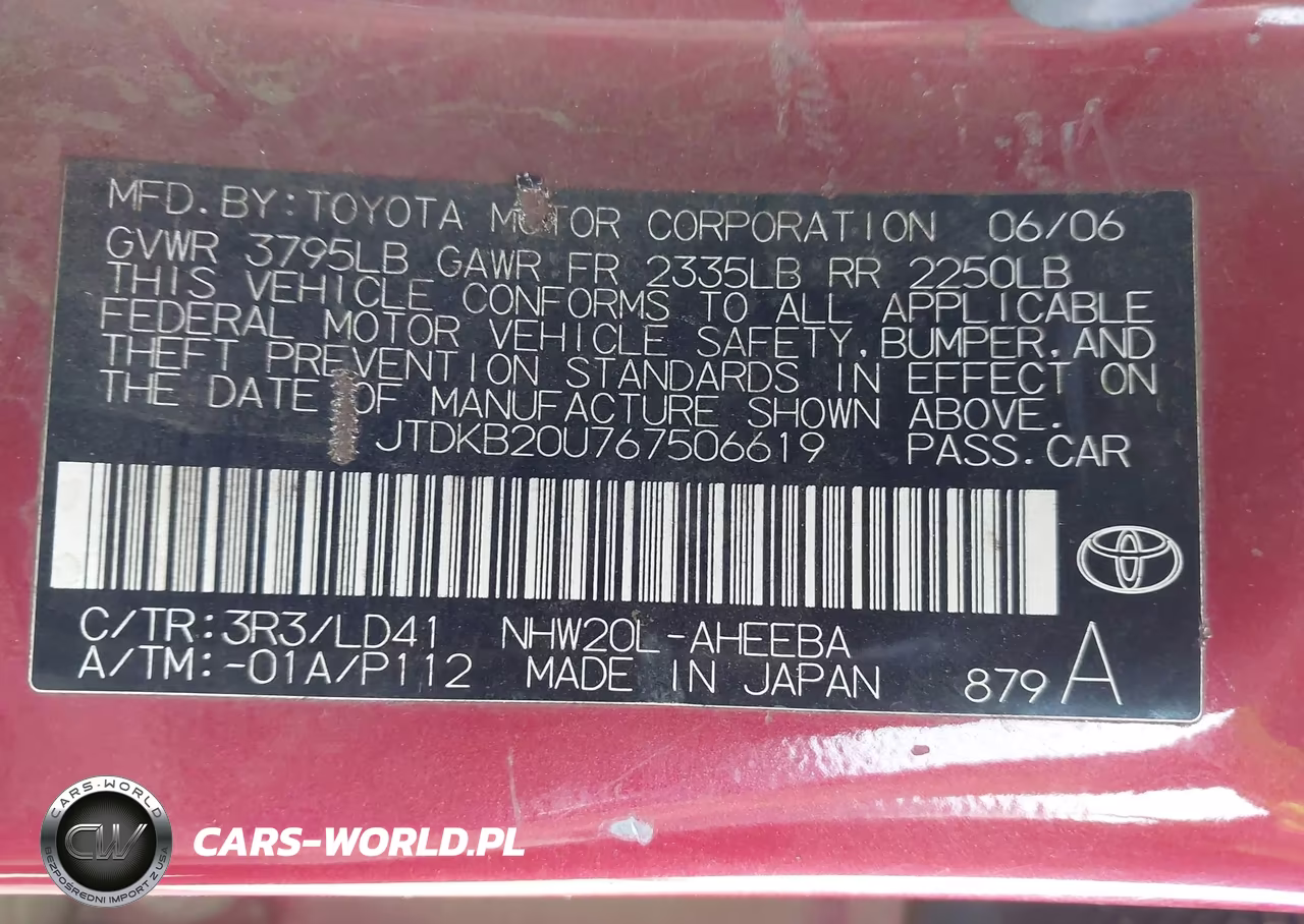 2006 Toyota Prius VIN:JTDKB20U767506619 - 9
