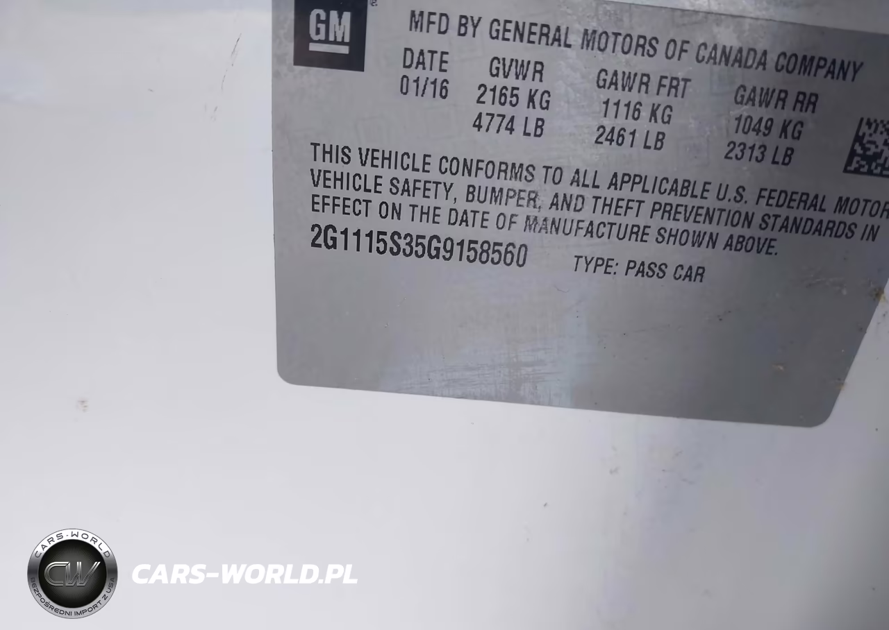 2016 Chevrolet Impala 2Lt VIN:2G1115S35G9158560 - 9