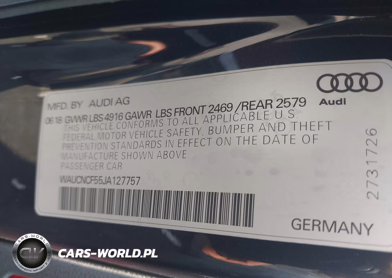 2018 Audi A5 2.0T Premium VIN:WAUCNCF55JA127757 - 9
