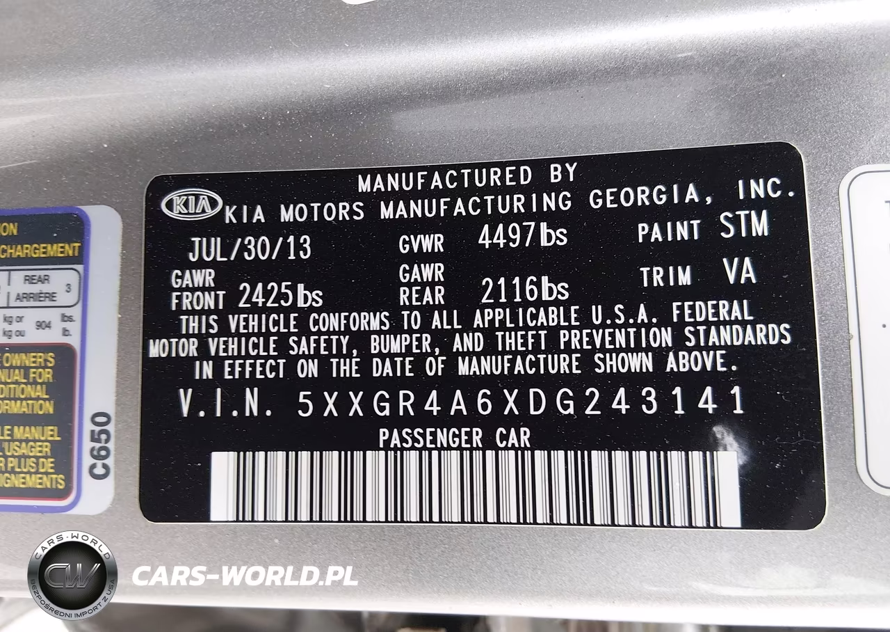 2013 Kia Optima Sx VIN:5XXGR4A6XDG243141 - 9