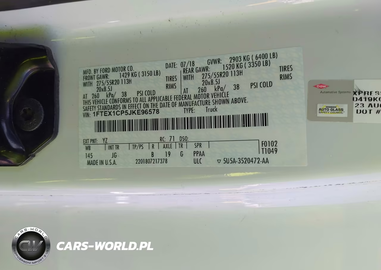 2018 Ford F-150 Xl VIN:1FTEX1CP5JKE96578 - 9