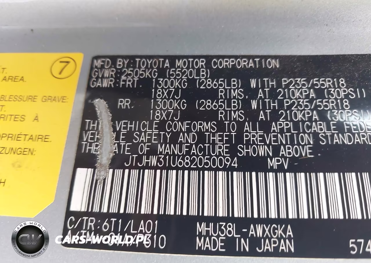 2008 Lexus Rx 400H VIN:JTJHW31U682050094 - 9