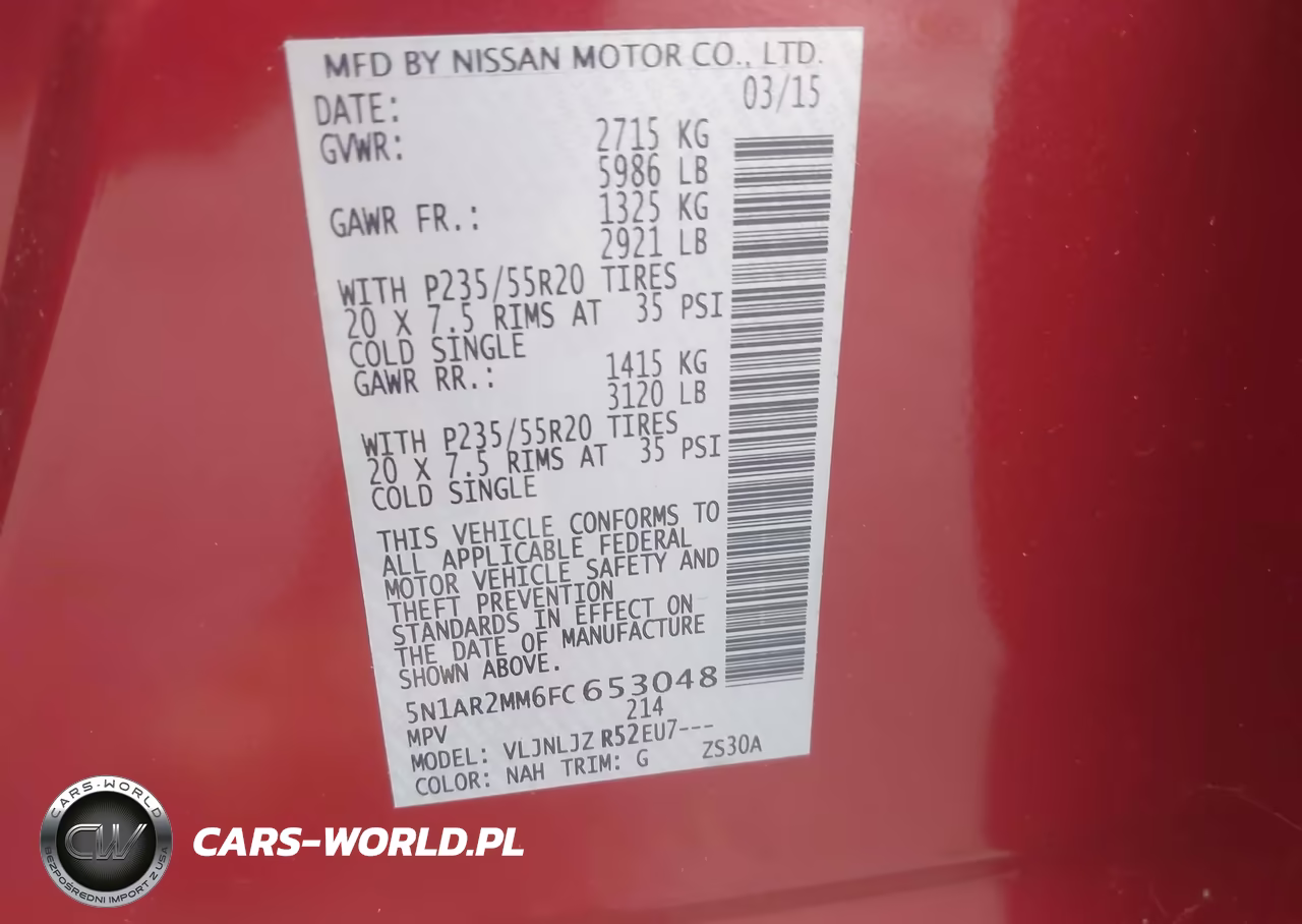 2015 Nissan Pathfinder Platinum VIN:5N1AR2MM6FC653048 - 9