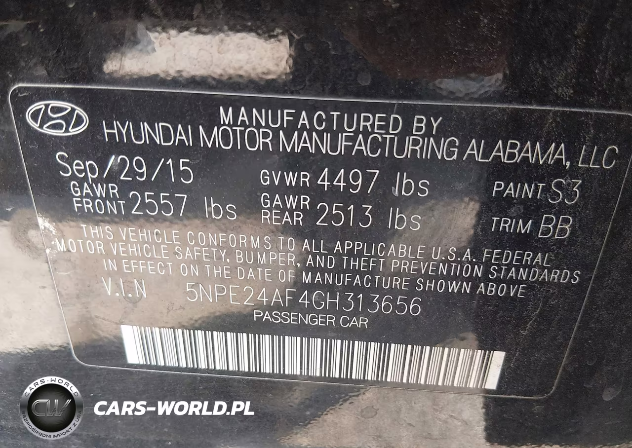 2016 Hyundai Sonata Se VIN:5NPE24AF4GH313656 - 9
