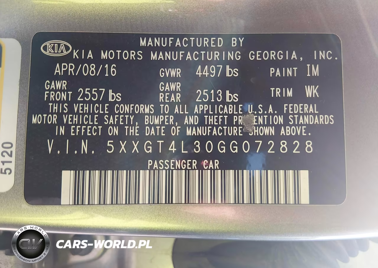 2016 Kia Optima Lx VIN:5XXGT4L30GG072828 - 9