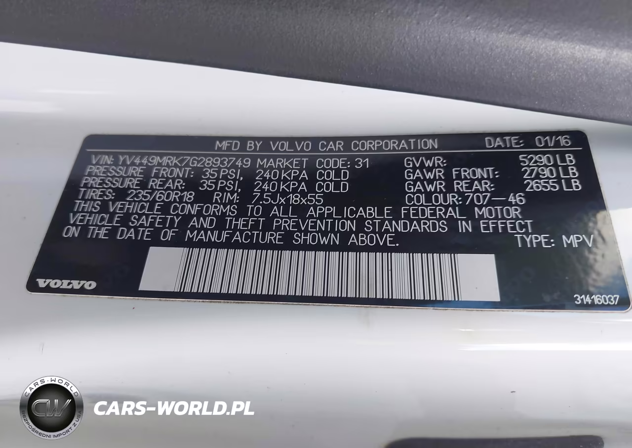 2016 Volvo Xc60 T6 Drive-E VIN:YV449MRK7G2893749 - 9