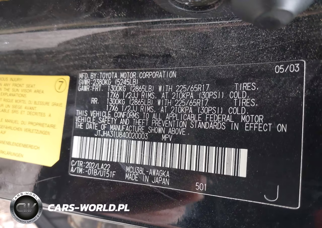 2004 Lexus Rx 330 VIN:JTJHA31U840020003 - 9