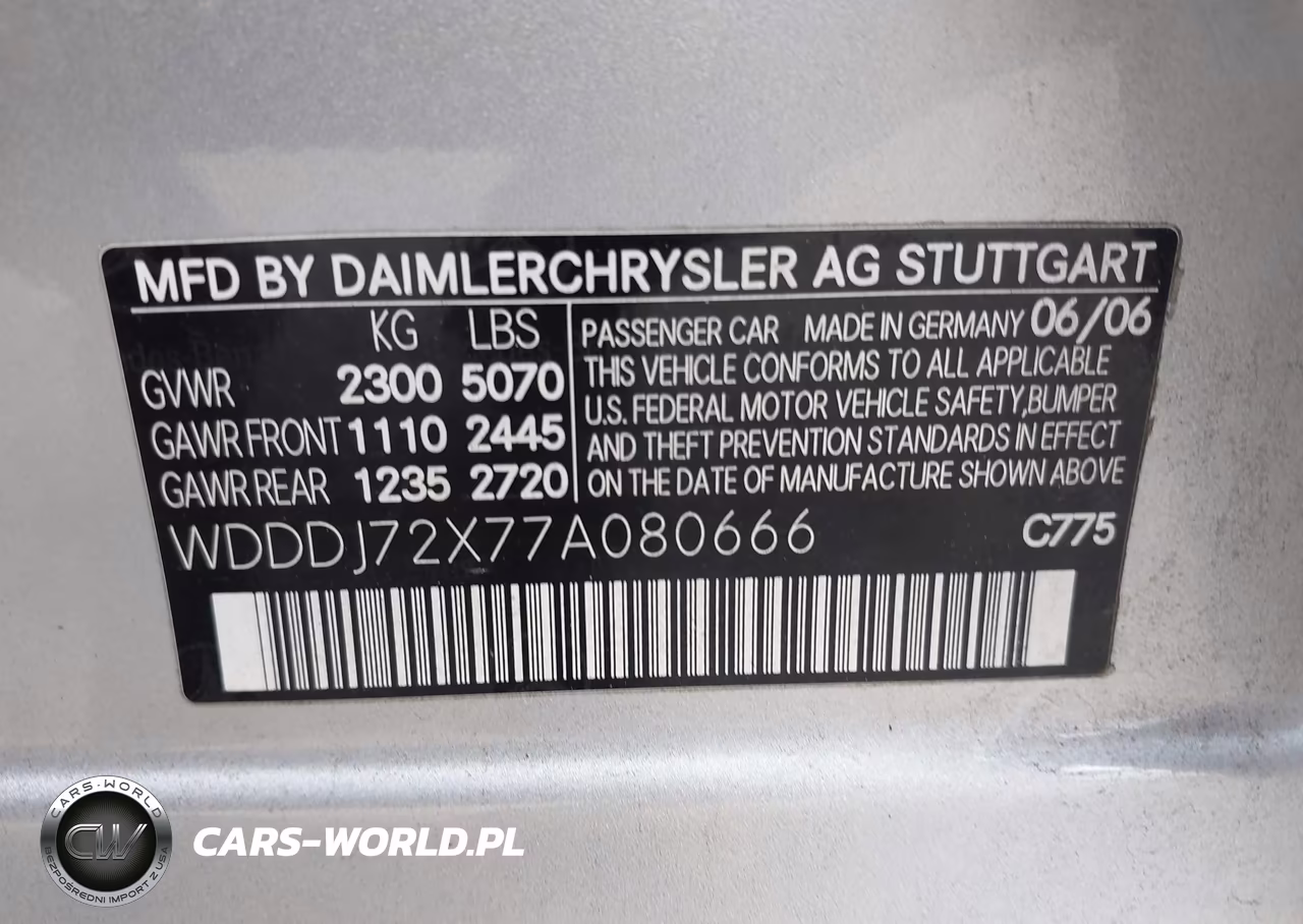 2007 Mercedes-Benz Cls 550 VIN:WDDDJ72X77A080666 - 9