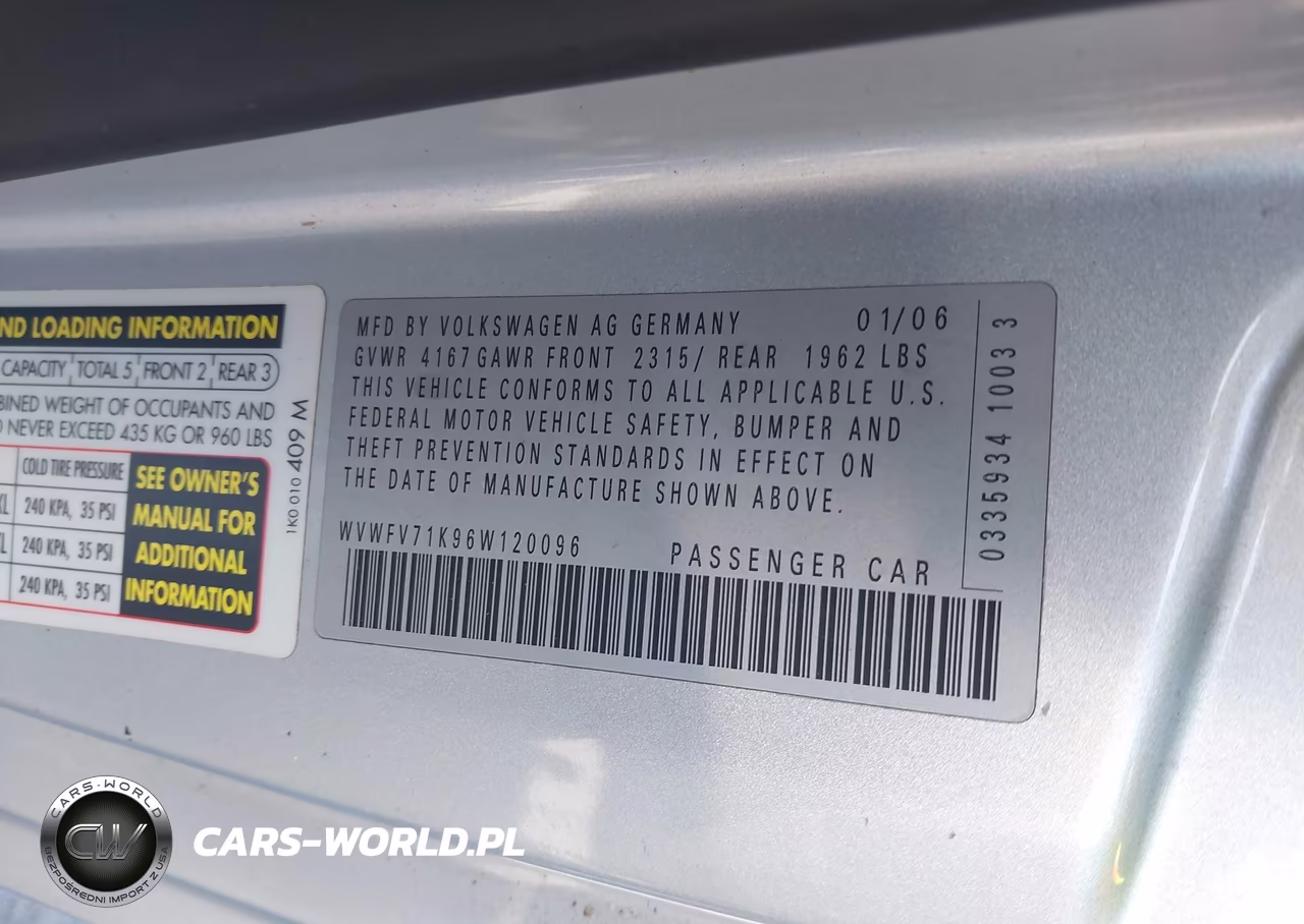 2006 Volkswagen Gti 2-Door VIN:WVWFV71K96W120096 - 9
