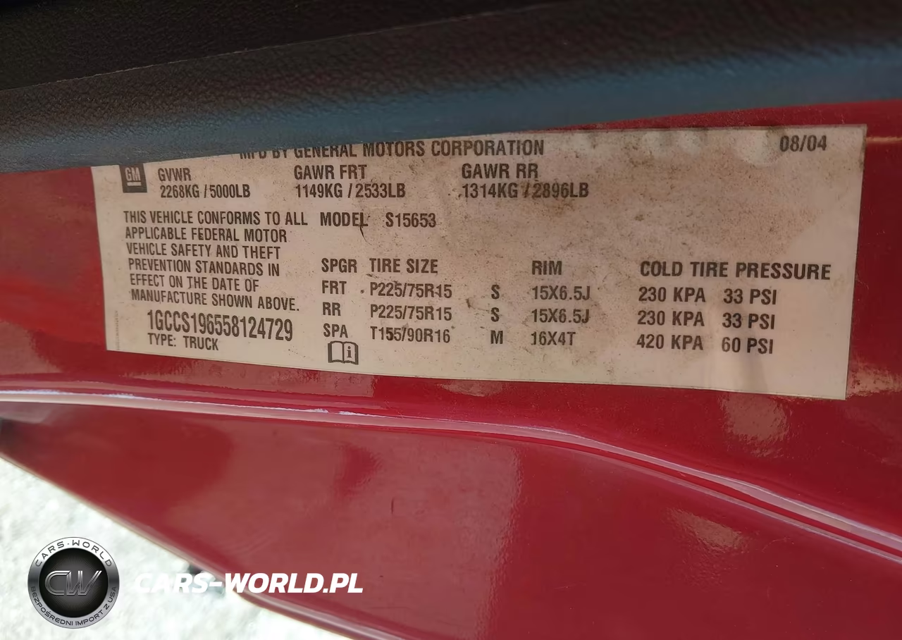 2005 Chevrolet Colorado Ls VIN:1GCCS196558124729 - 9