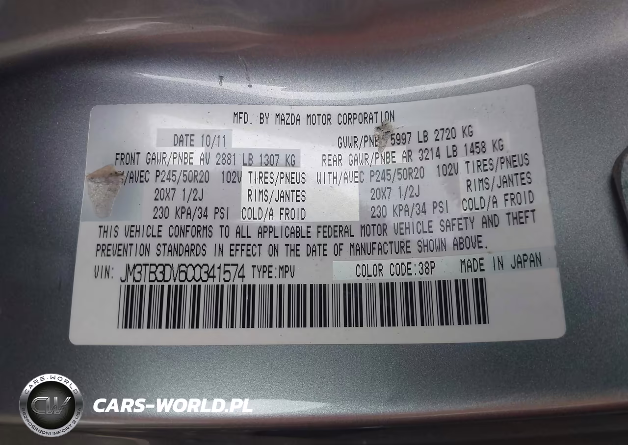 2012 Mazda Cx-9 Grand Touring VIN:JM3TB3DV6C0341574 - 9