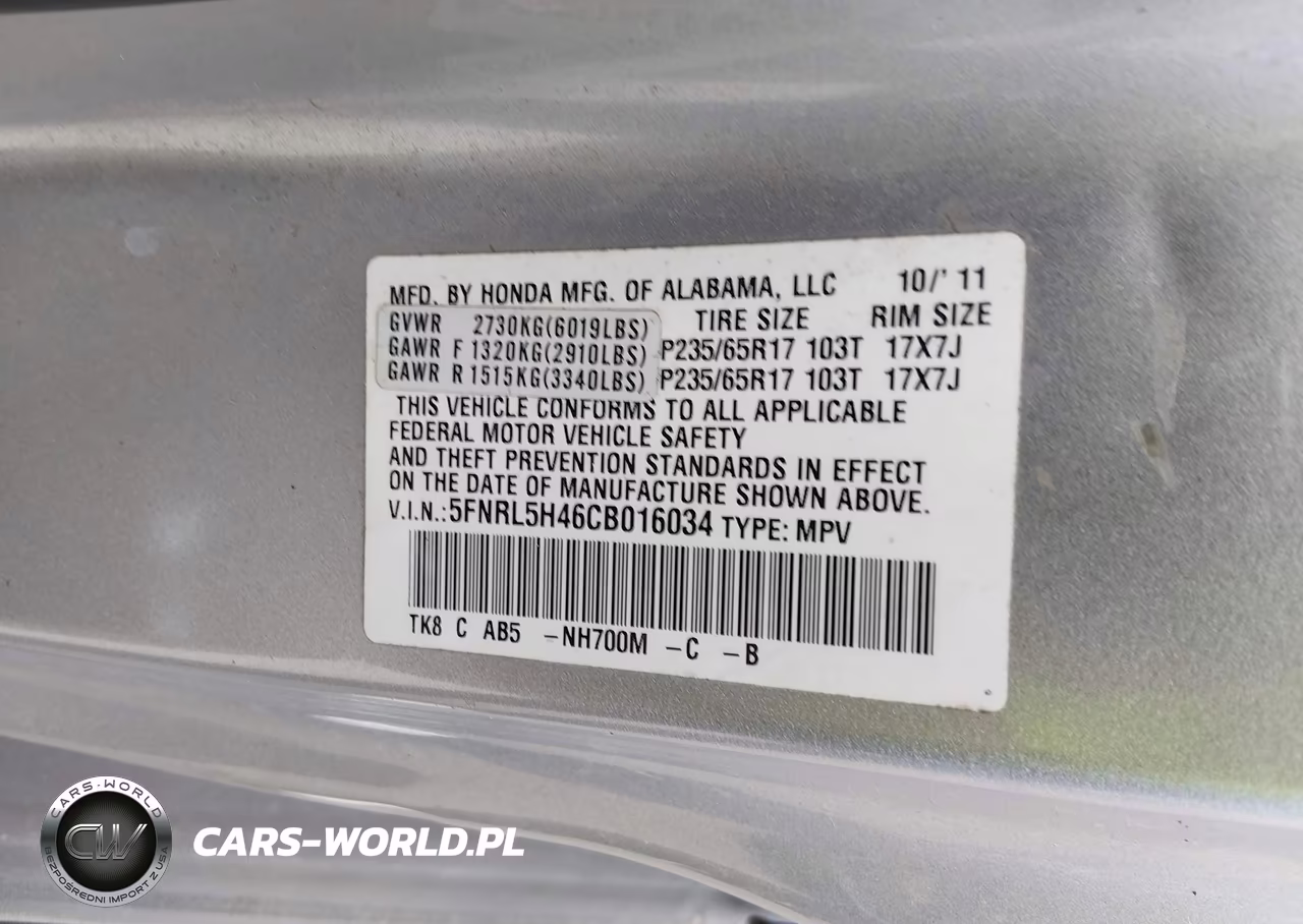 2012 Honda Odyssey Ex VIN:5FNRL5H46CB016034 - 9