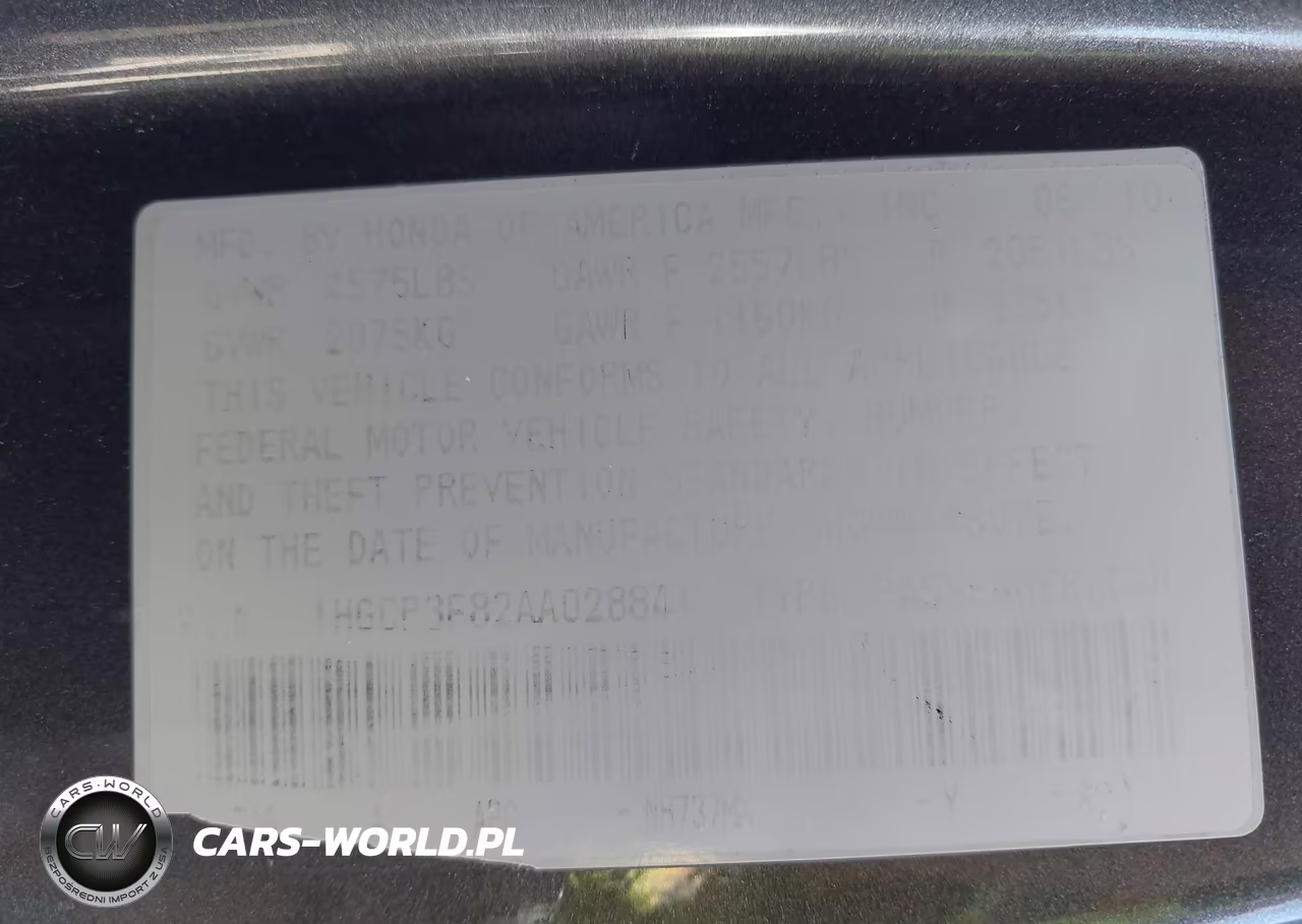 2010 Honda Accord 3.5 Ex-L VIN:1HGCP3F82AA028841 - 9