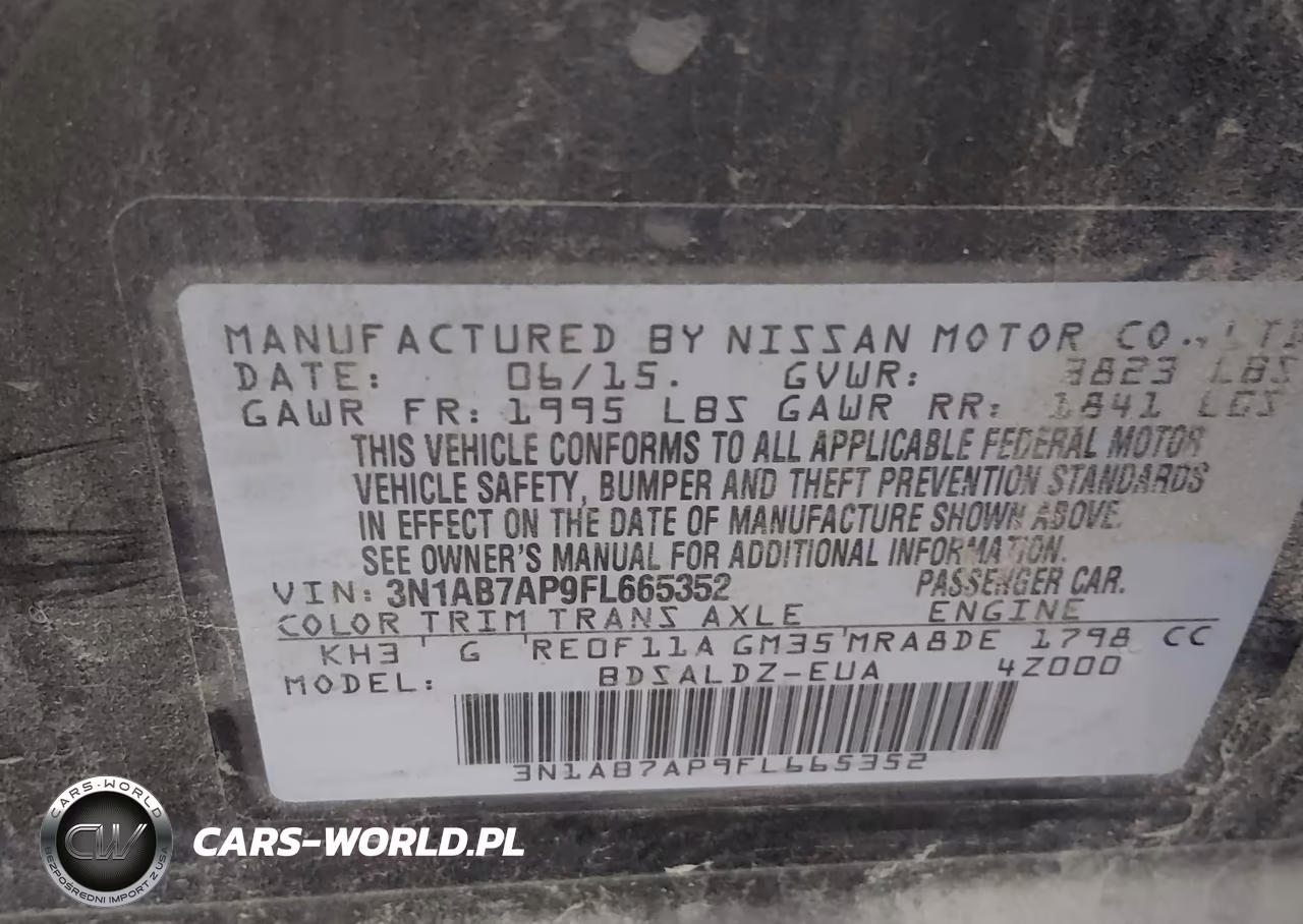 2015 Nissan Sentra Fe+ S-S-Sl-Sr-Sv VIN:3N1AB7AP9FL665352 - 9