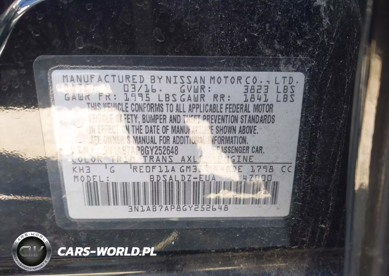 2016 Nissan Sentra Fe+ S-S-Sl-Sr-Sv VIN:3N1AB7AP8GY252648 - 9
