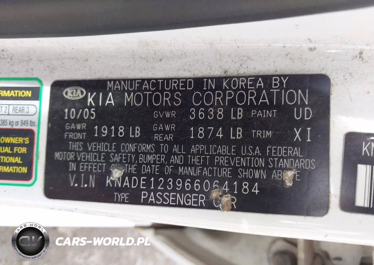 2006 Kia Rio Lx VIN:KNADE123966064184 - 9