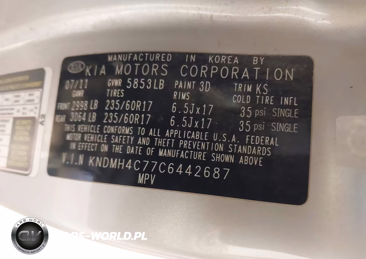 2012 Kia Sedona Ex VIN:KNDMH4C77C6442687 - 9