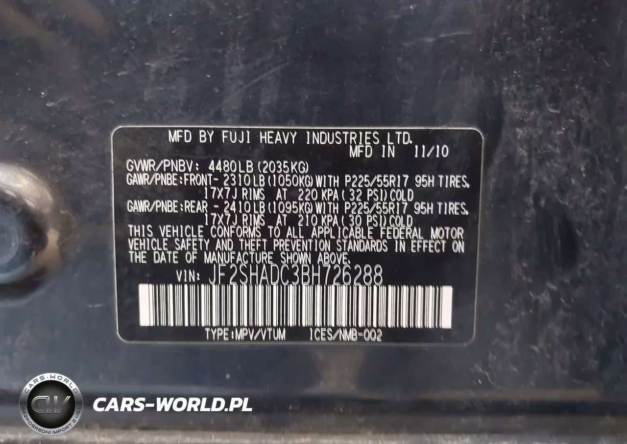 2011 Subaru Forester 2.5X Premium VIN:JF2SHADC3BH726288 - 9