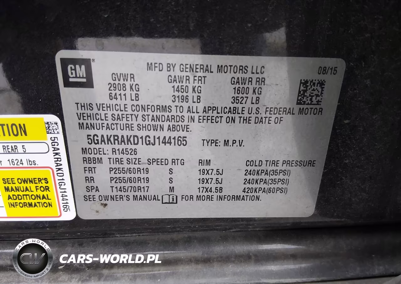 2016 Buick Enclave Convenience VIN:5GAKRAKD1GJ144165 - 9