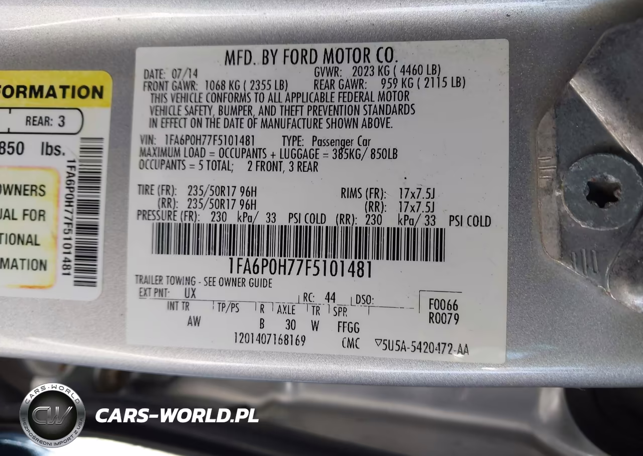 2015 Ford Fusion Se VIN:1FA6P0H77F5101481 - 9