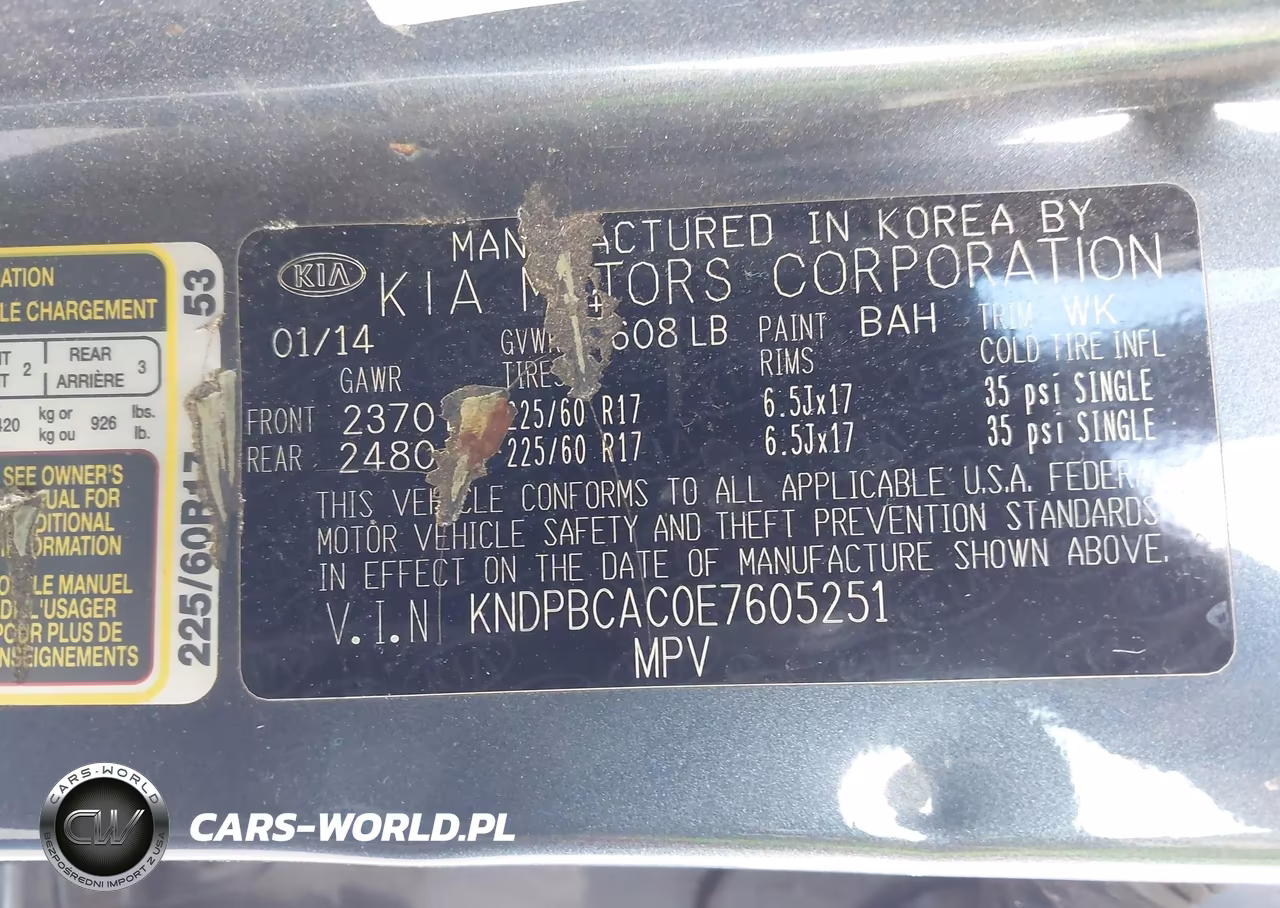 2014 Kia Sportage Lx VIN:KNDPBCAC0E7605251 - 9