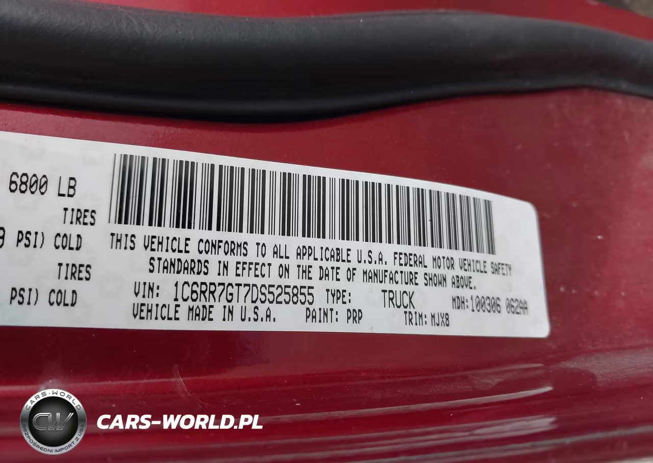 2013 Ram 1500 Big Horn VIN:1C6RR7GT7DS525855 - 9