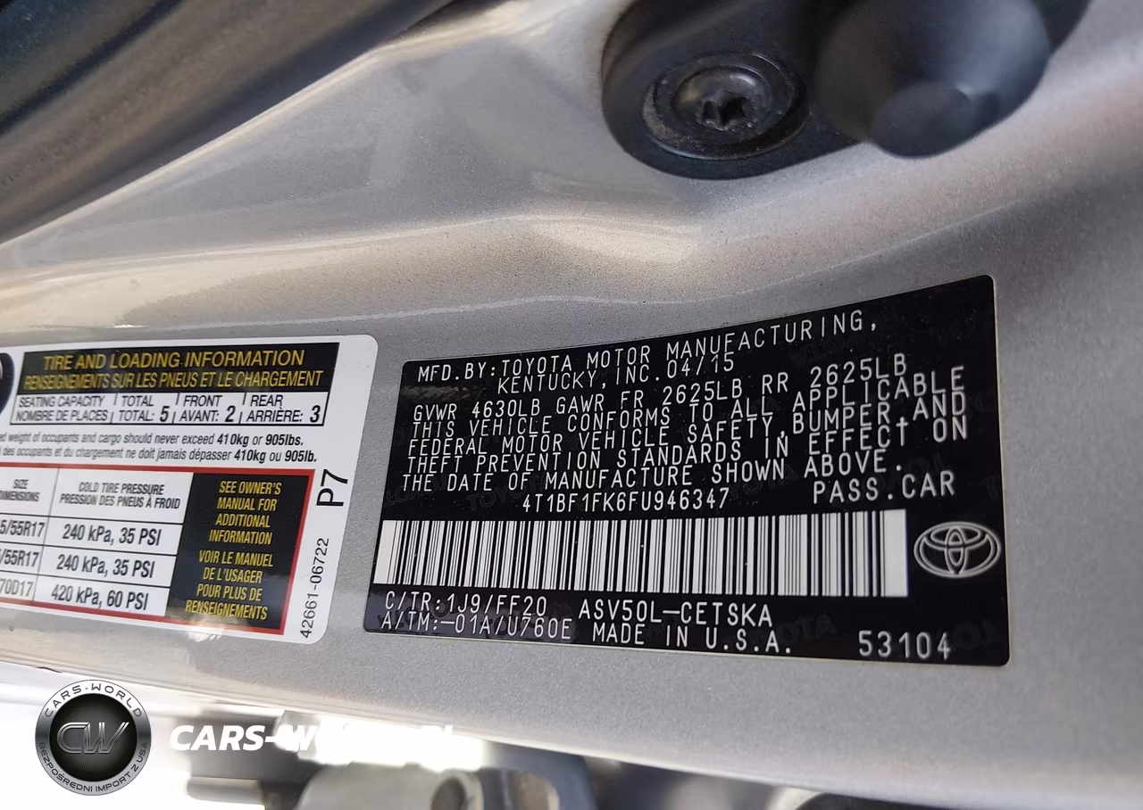 2015 Toyota Camry Se VIN:4T1BF1FK6FU946347 - 9