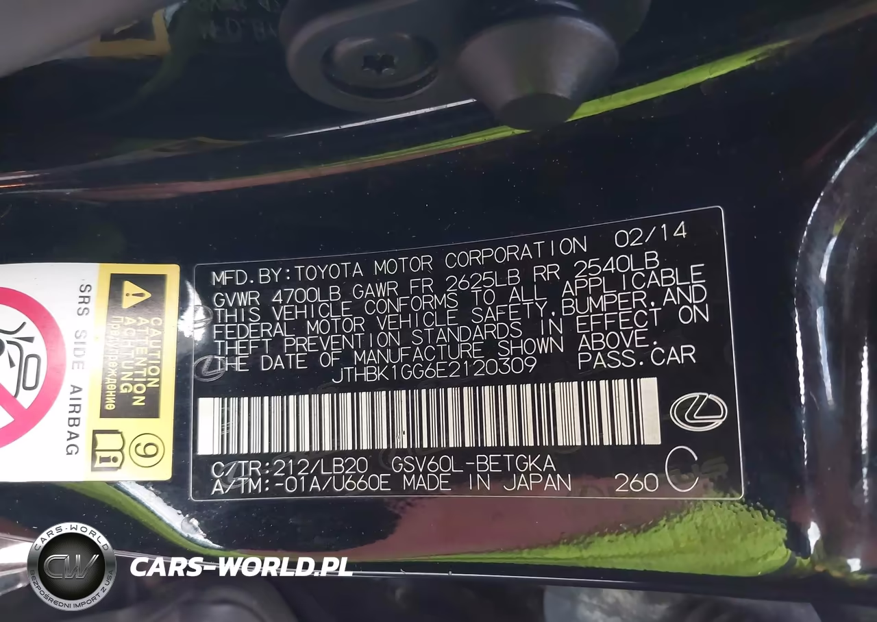 2014 Lexus Es 350 VIN:JTHBK1GG6E2120309 - 9