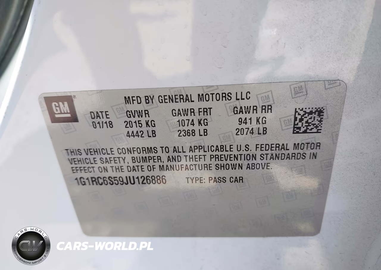 2018 Chevrolet Volt Lt VIN:1G1RC6S59JU126886 - 9