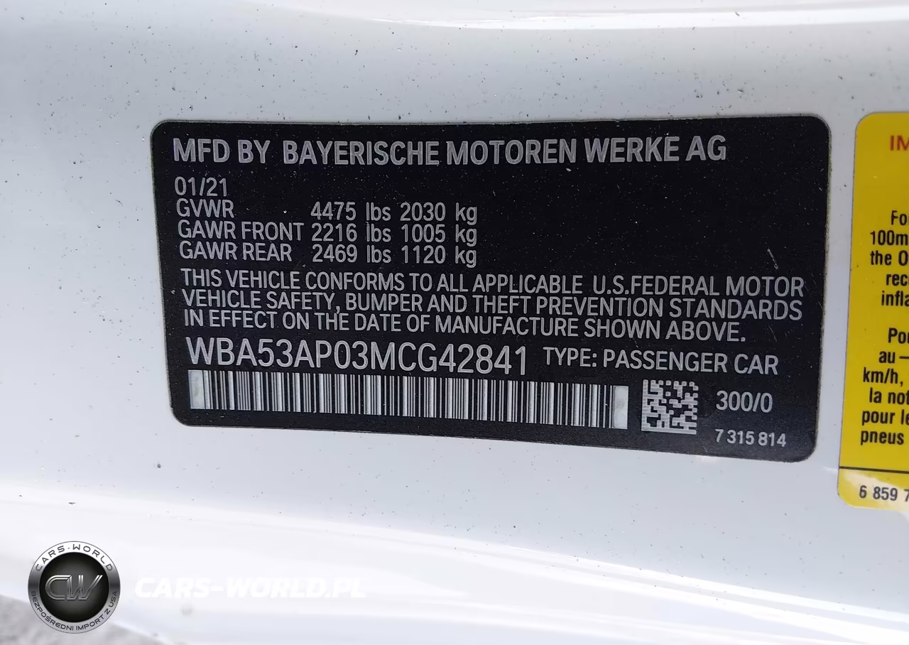 2021 BMW 4 Series 430I VIN:WBA53AP03MCG42841 - 9