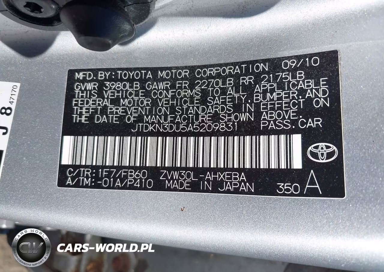 2010 Toyota Prius Iii VIN:JTDKN3DU5A5209831 - 9