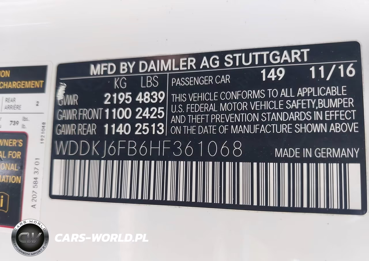 2017 Mercedes-Benz E 400 VIN:WDDKJ6FB6HF361068 - 9
