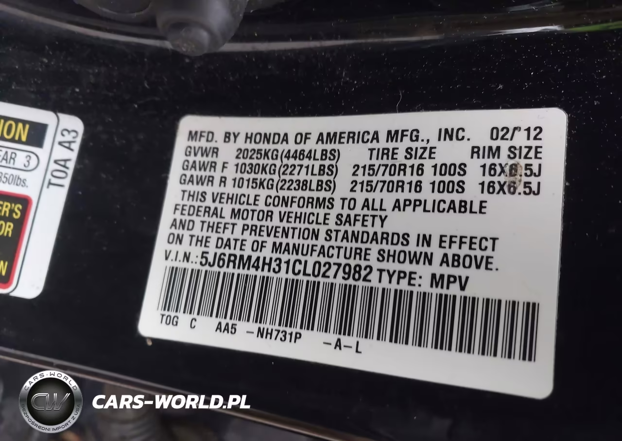2012 Honda Cr-V Lx VIN:5J6RM4H31CL027982 - 9