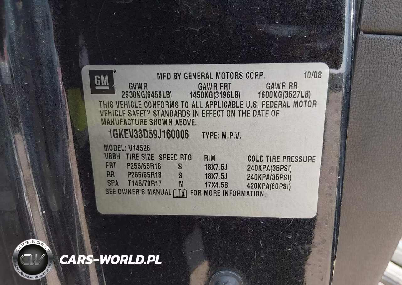 2009 GMC Acadia Slt-2 VIN:1GKEV33D59J160006 - 9