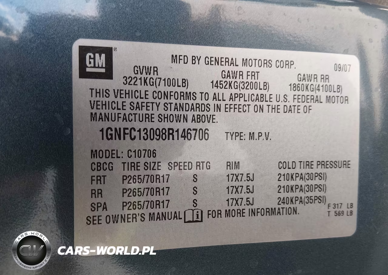 2008 Chevrolet Tahoe Lt VIN:1GNFC13098R146706 - 9